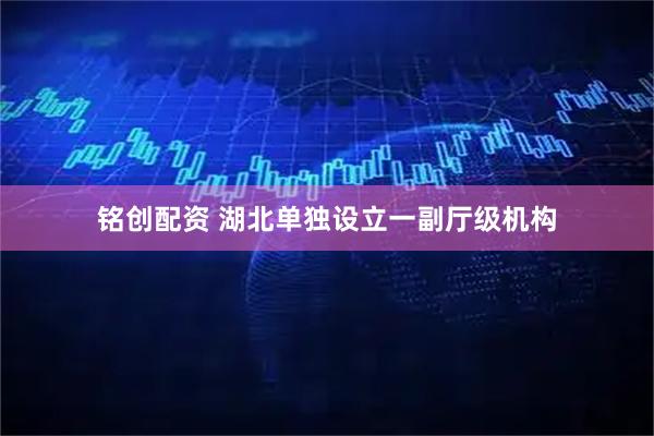 铭创配资 湖北单独设立一副厅级机构